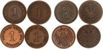 1 Pfennig 1887 F; 1888 A; 1895 F; 196 A        4 ks