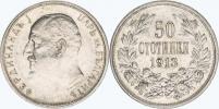 50 Stotinki 1913             KM 30      Ag 835  2