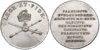 Větší žeton ke korunovaci na římského císaře ve Frankfurtu n. M. 14.7.1792. Ag 25 mm. Novák-V/XVII/E7b. n. škr.