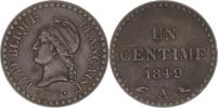 1 Centime 1849 A           KM 755