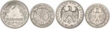 1 RM 1938 E; +50 Rpf. 1928 G         "R"           2 ks