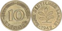 10 Pfennig 1949 G - Bank Deutscher Länder       KM 103