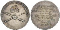 Velký žeton ke korunovaci na římského císaře 9.10.1790 ve Frankfurtu n.M. Devítiřádkový nápis / koruna