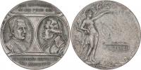 Neuberger - postříbřená medaile na sto let lázní 1908