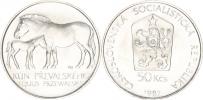 50 Kčs 1987 - kůň Przewalského         kapsle