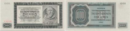 1000 Koruna 1942 - 1.vyd.- série J