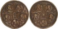 Medaile 1594 (V. Maler) - Medaile deseti císařů. Korunované R