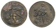 Nesign. - medaile posměšná na korunovaci na římského císaře 4.10.1745