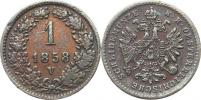 1 kr. 1858 V         "R"_dr. hr.