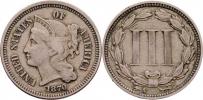 III Cent 1870 - hlava Liberty (Ni)