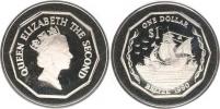 1 Dollar 1990 - Kolumbova loď      KM 99a    Ag 925   9