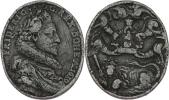 Oválná pamětní medaile na korunovaci v Praze 1619 -
