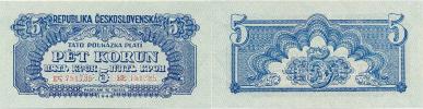 5 K 1944  sér. EK - podtisk svislý    SPECIMEN - dole     Hej. 5