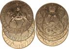 25 New pence 1977 - Silver Jubilee (3x) CuNi KM 920 3 k s