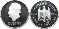 5 RM 1932 A - Goethe    zn. NOVORAŽBA "1991"    Ag  24