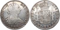 8 Reales 1773 var. F-M      "R"        KM 106     Ag 903  27 g