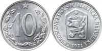 10 hal. 1971 - " chyboražba" -nahoře zvýšený dvojí okraj