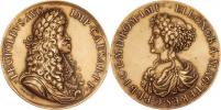 P.H.Müller - AR zlacená svatební medaile 1676 -