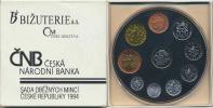 Ročníková sada mincí 1994 +žeton ČNB - tři mincovny    "R" (10 00