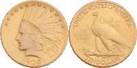10 Dolar 1909 - hlava mladého indiána