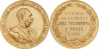 Christlbauer - česká medaile na návštěvu Prahy 1891 -