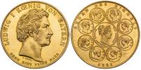Zlatý odražek konvenčního tolaru 1828, Bavorsko, Ludvík I. (1825 - 1848)