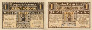 Těšín (Teschen) - 1 Krone 25.10.1919