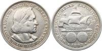 1/2 Dollar 1893 - Kolumbova výstava       KM 117   Ag 900  12
