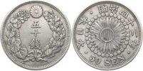50 Sen rok 42 (1909)           Y. 31     Ag 800  10 g