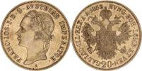 20 kr. 1852 A - hlava vlevo "R" 6