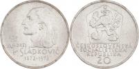 20 Kčs 1972 - Sládkovič - var."bokombrady" (licousy)