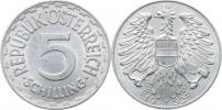 5 Schilling 1952 - Al          KM 2879     "R"
