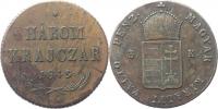 Három = 3 Krajczár 1849 NB_dr. vada stř.