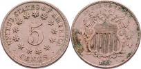 5 Cent 1868 - štít ve věnci