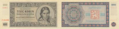 1000 Kčs 1945  sér. 05 C     Baj. 78c    neperf.