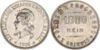 1000 Reis 1906      Ag 900          KM 507   "R"