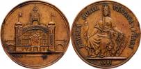 Kettner - upomínková medaile s Čechií 1891 - sedící
