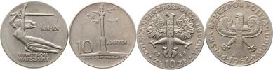 10 Zlotych 1965 MW - 700 let Varšavy