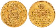 3/4 dukát korunovační na římského krále 3.4.1764 ve Frankfurtu, Nov. C 14a, 2,61 g
