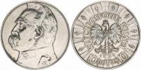10 Zlotych 1939 - Pilsudski "R" Y. 29
