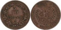 5/10 kr. 1858 M "R"