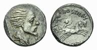 L. Hostilius Saserna.  Denarius circa 48