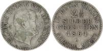 2 1/2 Silber groschen 1864 A           KM 486    "patina"