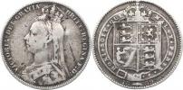 1 Shilling 1889 - velký portrét       KM 774    "R"    Ag 925  5
