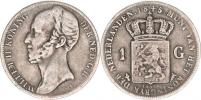 1 Gulden 1845              KM 66   Ag 945