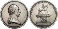 Medaile na odhalení pomníku Josefa II. 1806. Portrét Františka II. / pomník