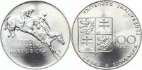100 Kčs 1990 - Velká pardubická  (Federální znak)    kapsle