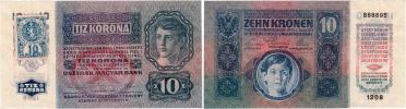 10 Koruna 1915 - stříhaný kolek