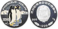 100 Won 1995 - Dva tučňáci           KM 70       Ag 999  7