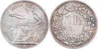 5 Frank 1850 A - sedící Helvetia